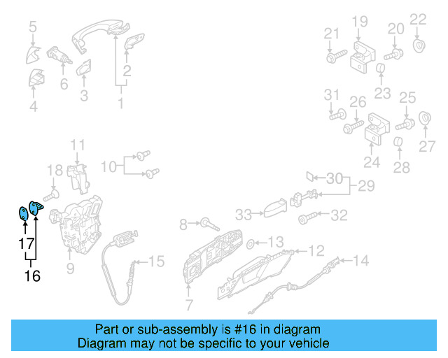 Door Lock Striker Plate 3C0-837-767-A - View 48