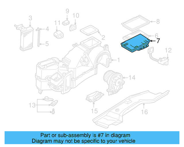 AC & Heater Case Upper Seal 1H0-819-165 - View 13