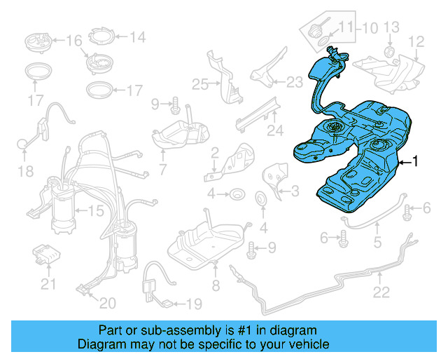 Fuel Tank 7P0-201-075-H - View 3