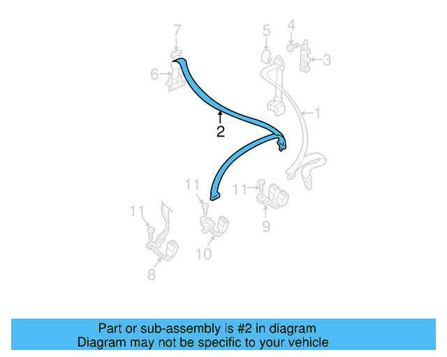 Center Belt Assembly 1J0-857-807-B-HCP