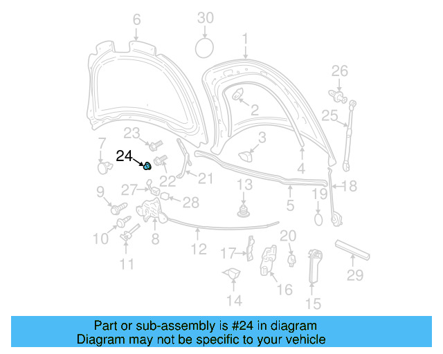 Hood Hinge Cap N-906-500-01 - View 7