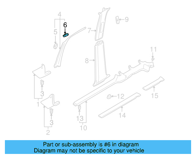 Seat Belt Guide 1J0-857-781-B-B41 - View 4