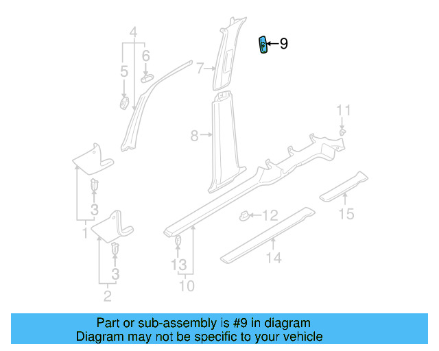 Seat Belt Guide 1J4-858-883-U71