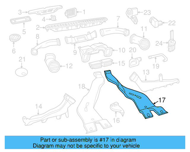 Instrument Panel Air Duct 1KM-819-806 - View 24