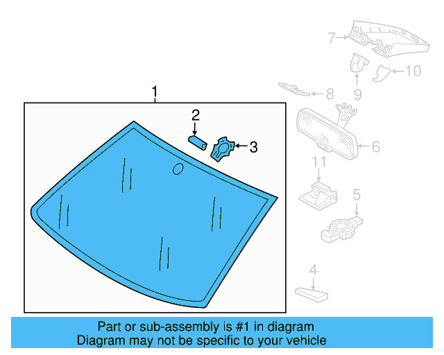 Windshield 5GM-845-011-AA-NVB - View 6