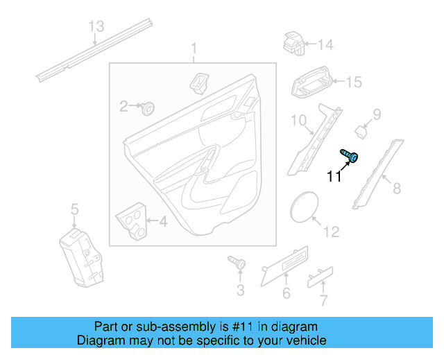 Door Trim Panel Screw N-910-967-01 - View 22