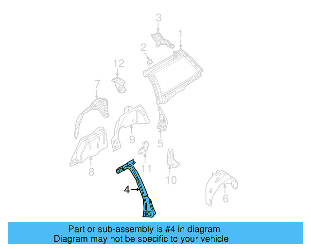 Inner Pillar 3B9-809-262-A - View 5