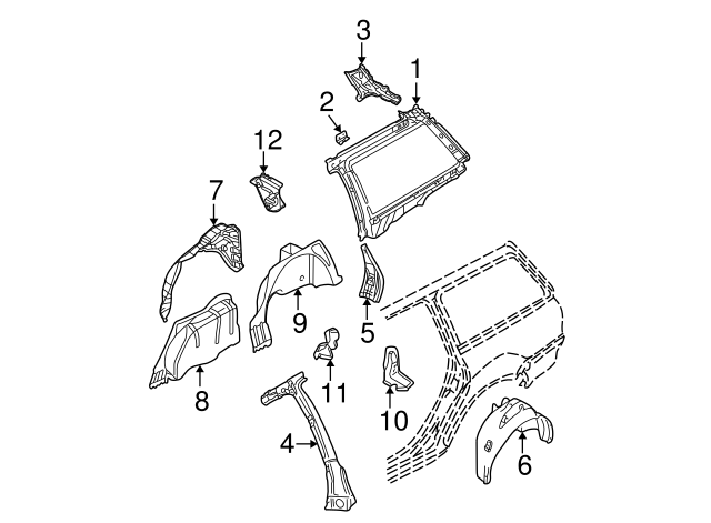 Inner Panel Reinforcement 3B9-810-543-A - View 2