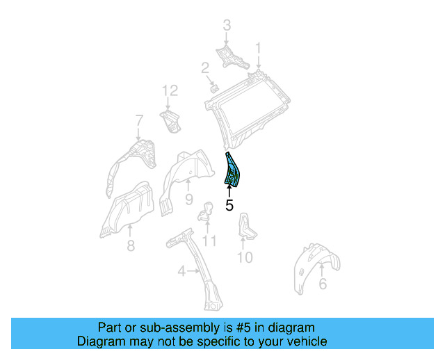 Outer Wheelhouse 3B9-803-435-A - View 10