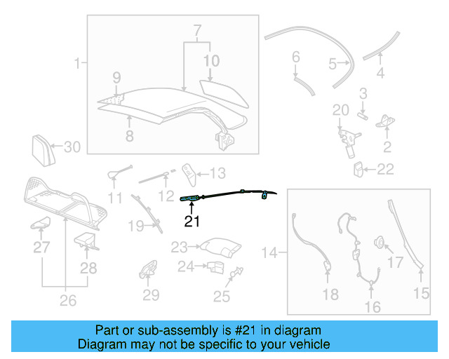 Cable & Guide 1Y0-871-342-B - View 9