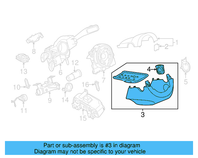 Lower Column Cover 561-858-559-D-82V - View 5