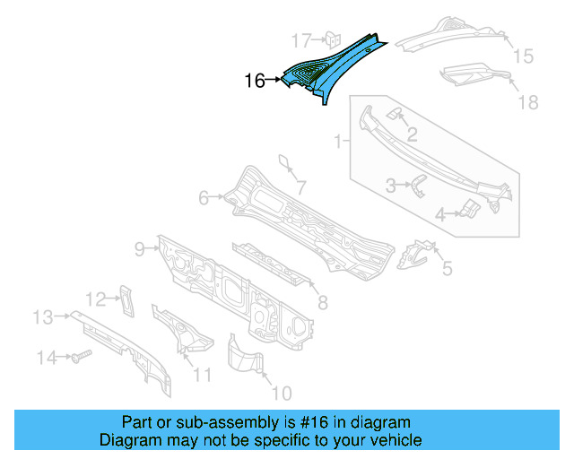 Cowl Grille 5NN-819-403-9B9 - View 4
