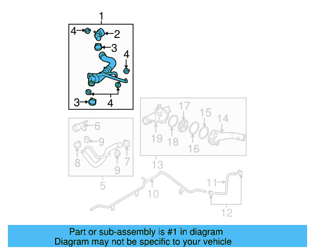 Upper Hose 1C0-122-101-BD - View 6
