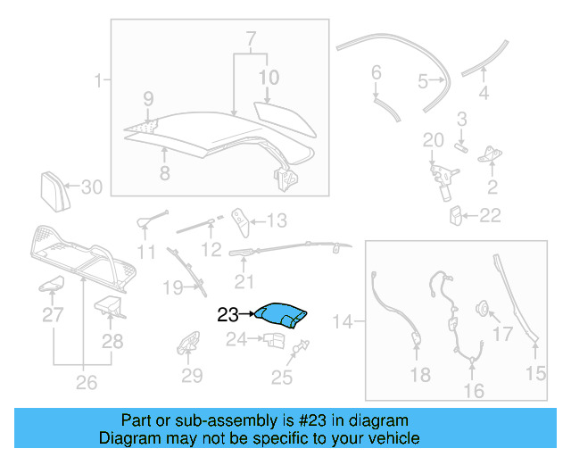 Convertible Stowage Cover 1Y0-871-041-D-A64 - View 8