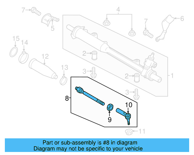 Steering Tie Rod Assembly 7L0-422-804-D