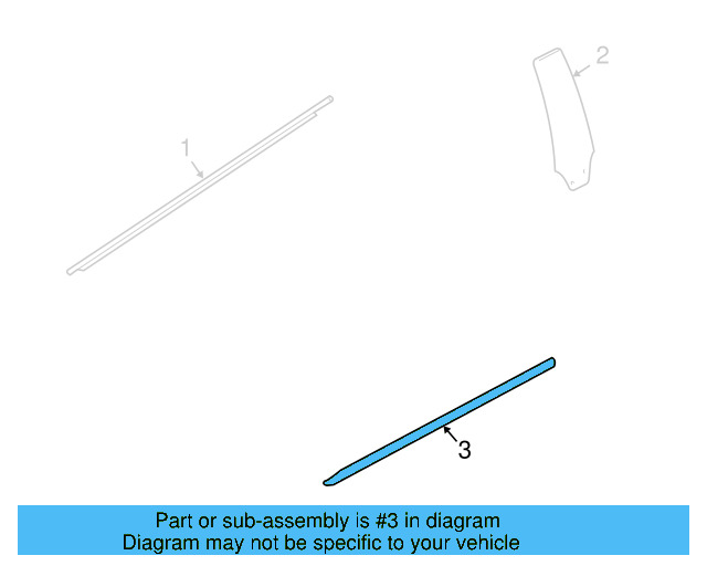 Side Molding 3C8-853-071-B-2ZZ - View 3