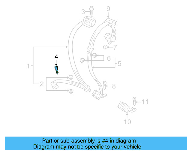 Outer Belt Assembly Upper Bolt N-989-260-01 - View 49