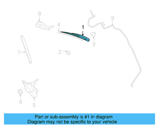 Wiper Arm 7B0-955-707-B - View 8