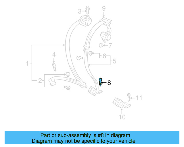 Seat Belt Lap And Shoulder Belt Bolt WHT-003-683 - View 9