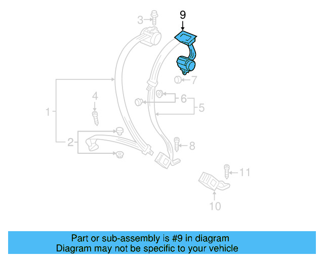 Seat Belt Guide 3C0-857-781-B-95T - View 11