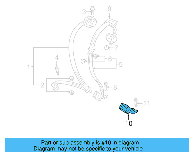 Seat Belt Receptacle 1K0-857-739-M-QVZ - View 8
