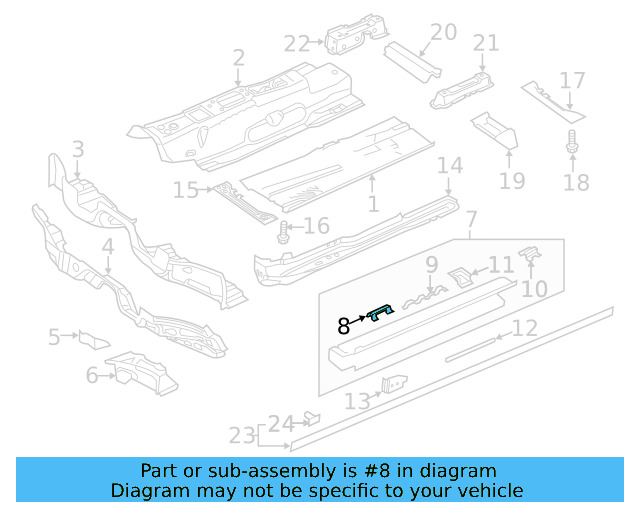 Sill Reinforcement 3QF-802-308 - View 2