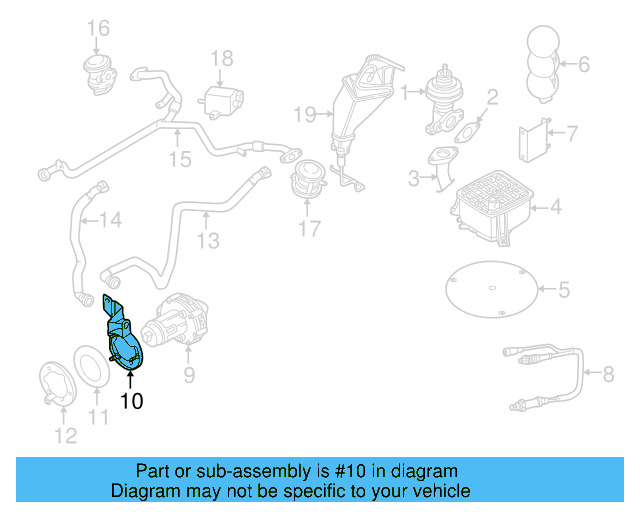 A.I.R Pump Bracket 8D0-906-615-B - View 3