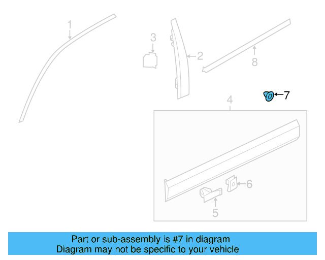 Molding Grommet 1H0-853-586 - View 14