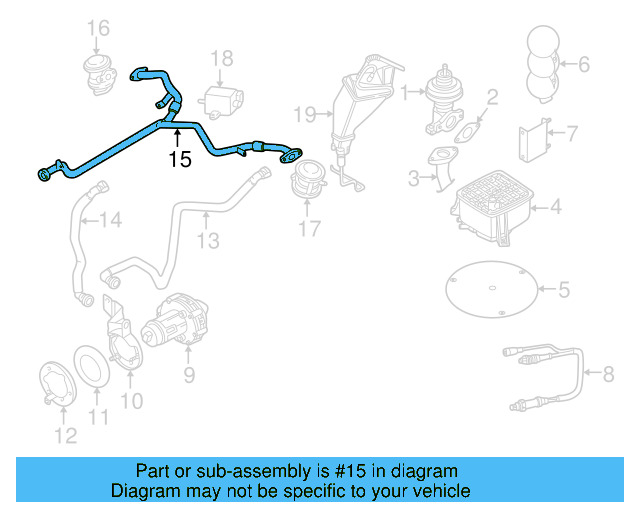 Intake Hose 078-133-817-P - View 3