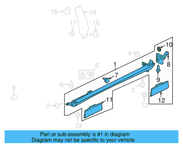 Rocker Molding (Unpainted) 3c8853856cgru - View 2