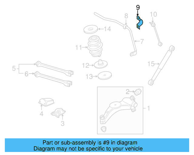 Stabilizer Bar Bracket 8A0-511-439 - View 3
