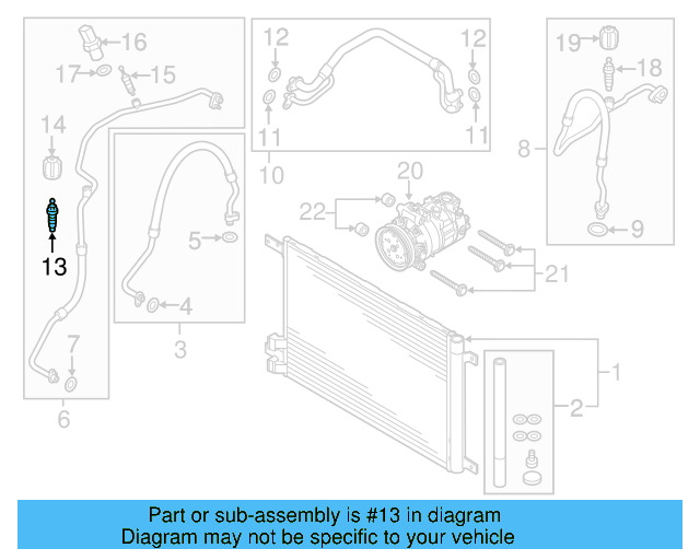A/C Service Valve Core 8E0-820-855 - View 8