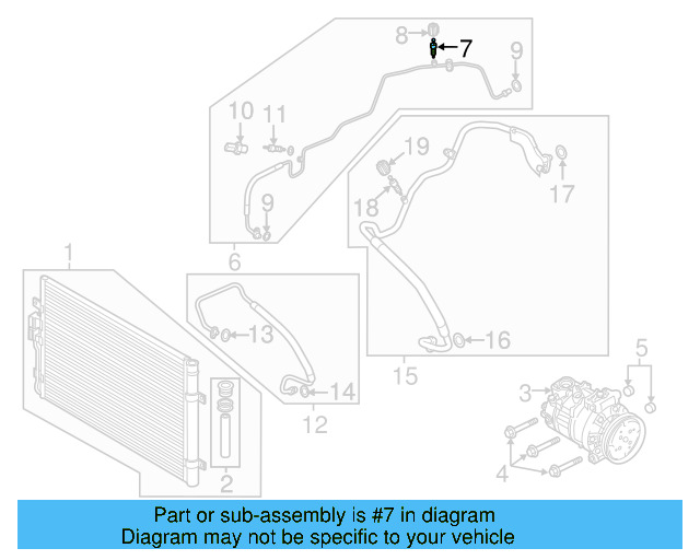 A/C Service Valve Core 8E0-820-855 - View 96