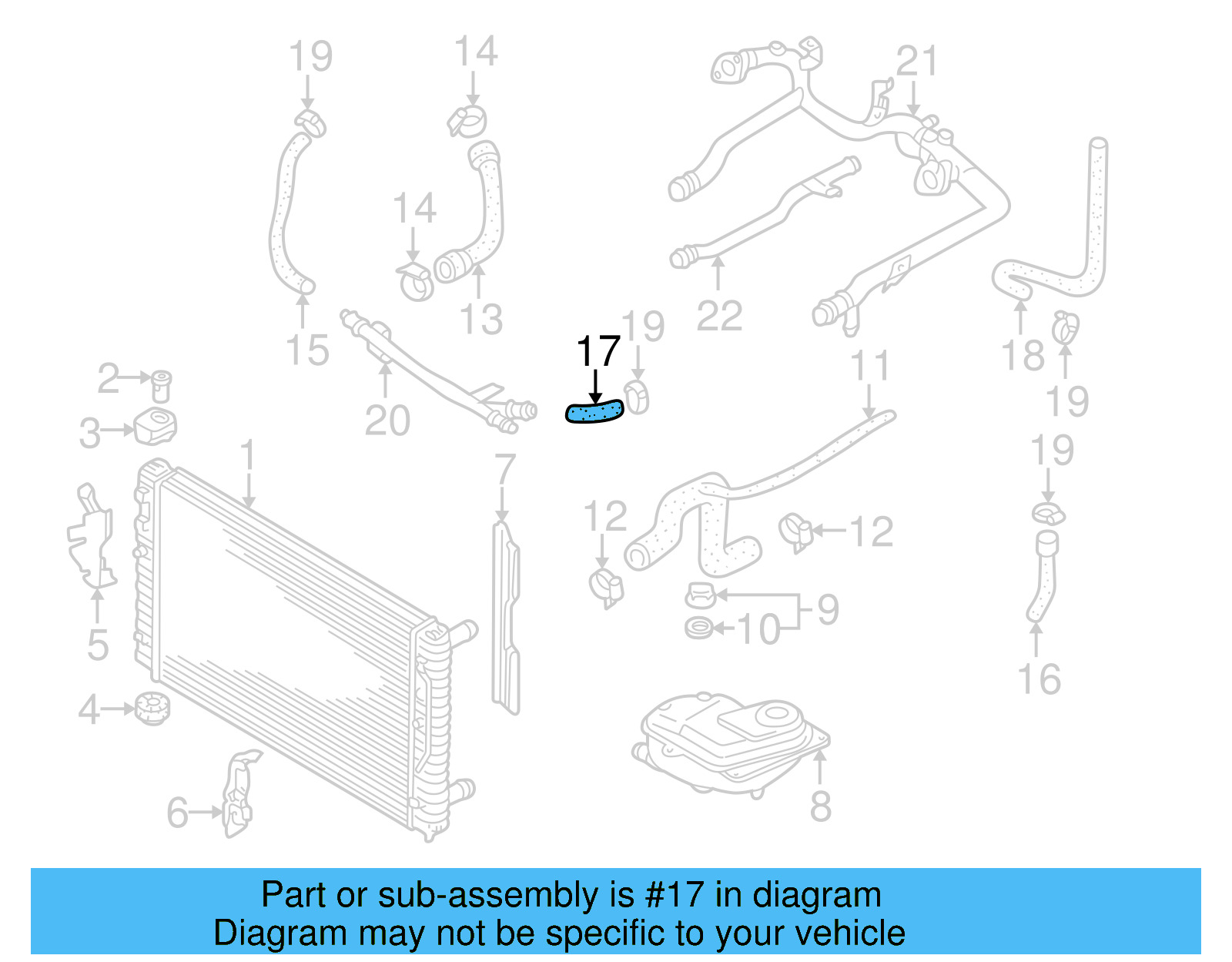 Upper Hose 8D0-121-101-AF - View 10