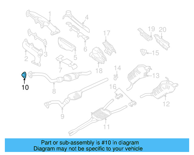 Converter & Pipe Gasket 8D0-253-115-C - View 27