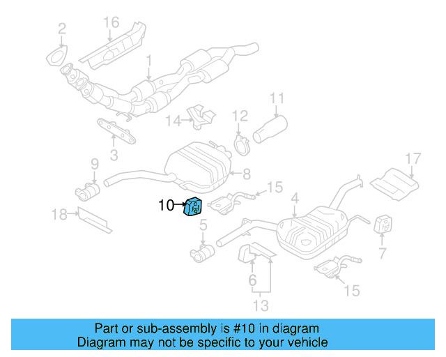 Muffler & Pipe Retainer Ring 8D0-253-147-E - View 10