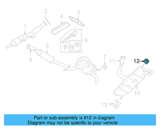 Muffler & Pipe Retainer Ring 1K0-253-147-D - View 54