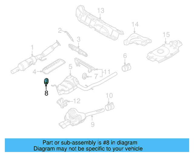 Muffler & Pipe Retainer Ring 8D0-253-147-E - View 16