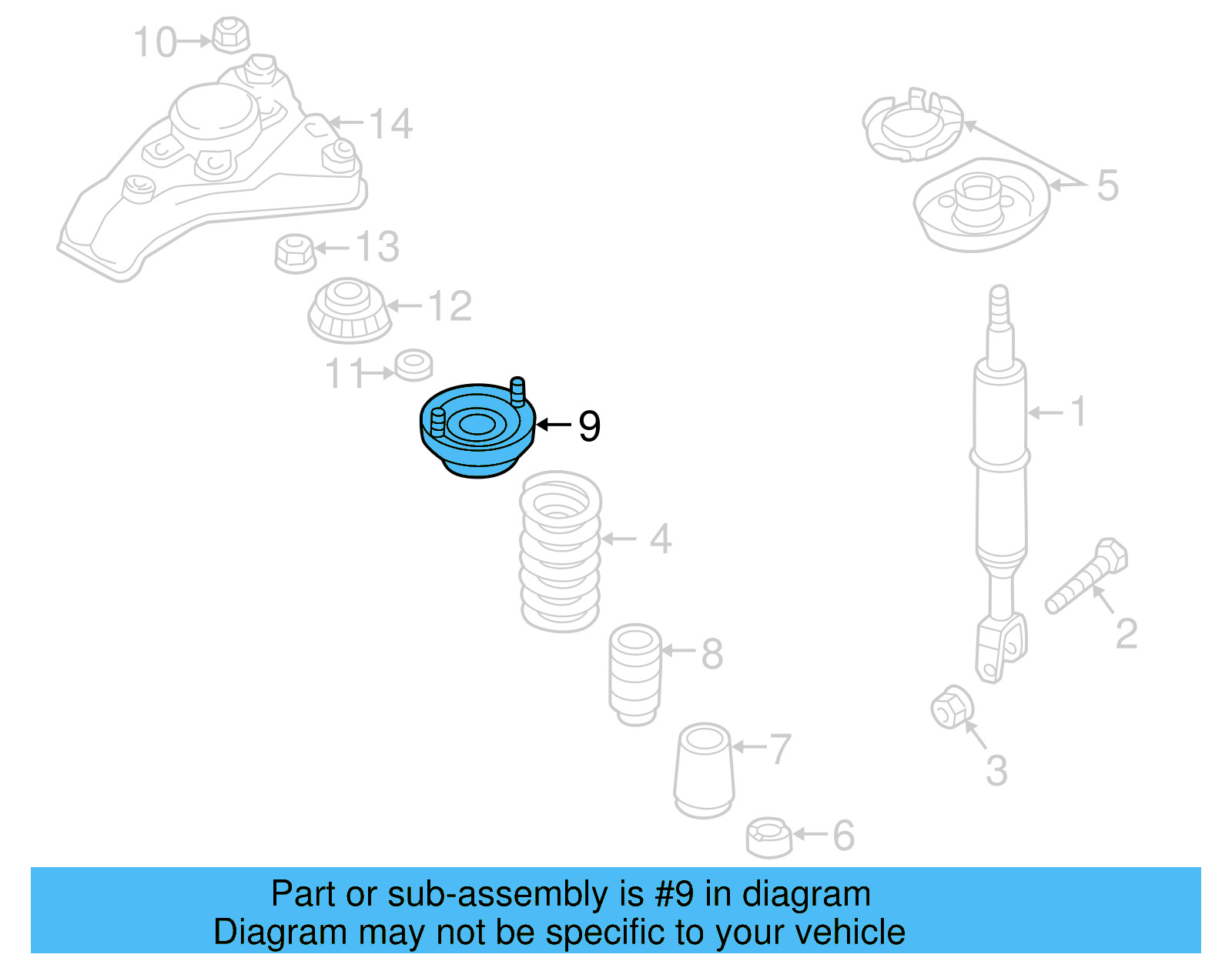 Upper Seat 8D0-412-065-G - View 12