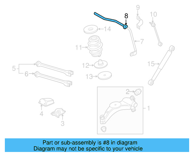 Stabilizer Bar Bushing 8D0-511-327-D - View 3