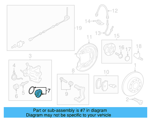 Disc Brake Caliper Seal Kit 8D0-698-671 - View 7