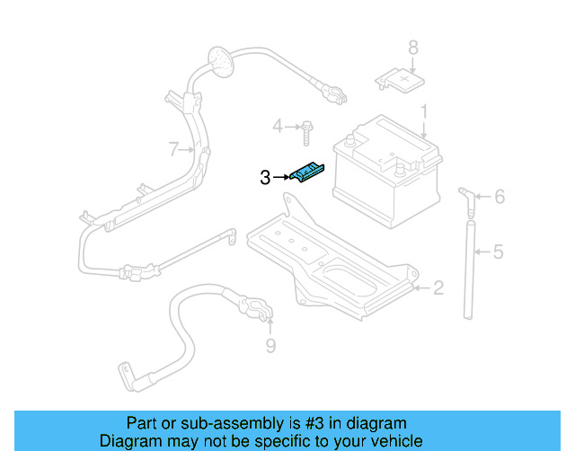 Battery Holder 8D0-803-123-A - View 5