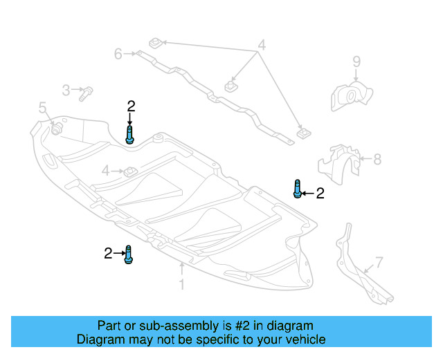 Front Deflector Pin 8D0-805-121 - View 5