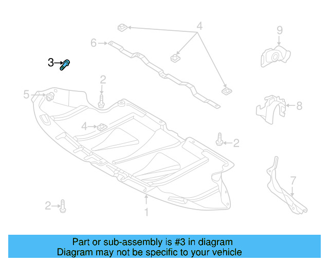 Front Deflector Pin 8D0-805-121 - View 11