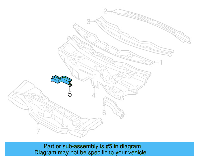 Dash Panel Reinforcement 8D0-806-356-B - View 6