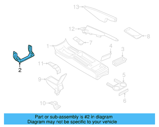 Front Console Bracket 8D0-863-531-A - View 6