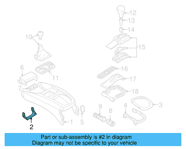 Front Console Bracket 8D0-863-531-A - View 7