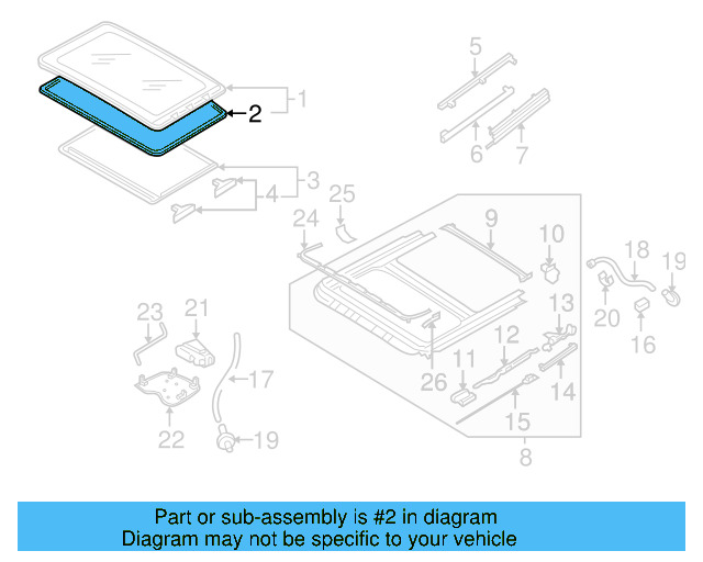 Sunroof Glass Gasket 8D0-877-297 - View 18