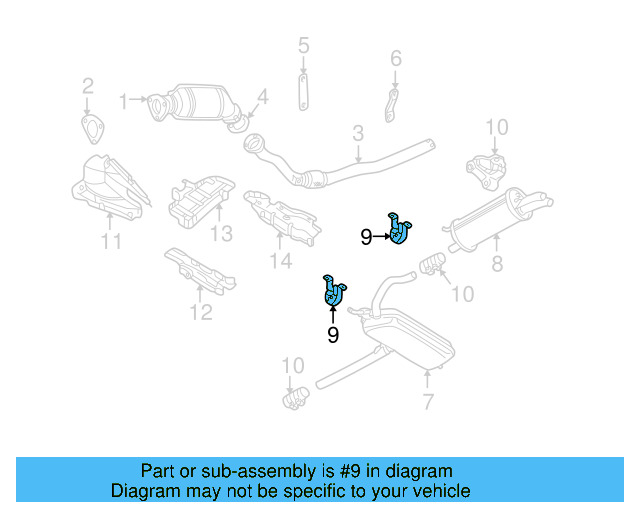 Muffler Bracket 8D0253144S - View 11