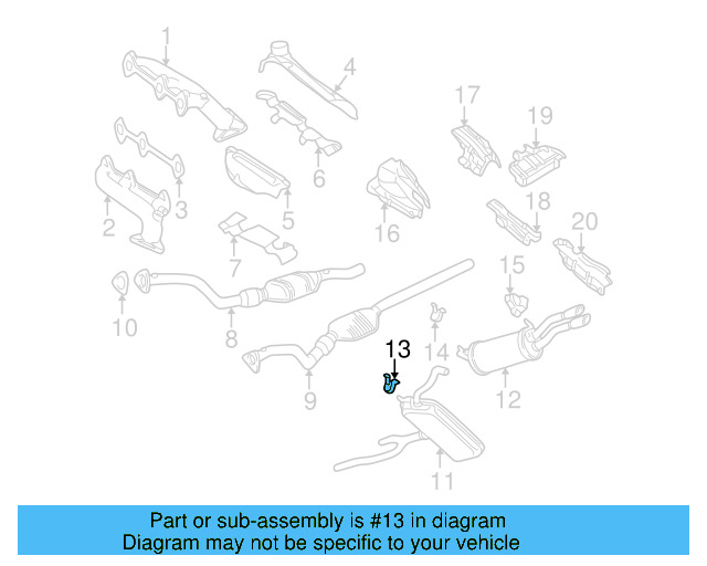 Muffler Bracket 8D0253144S - View 12